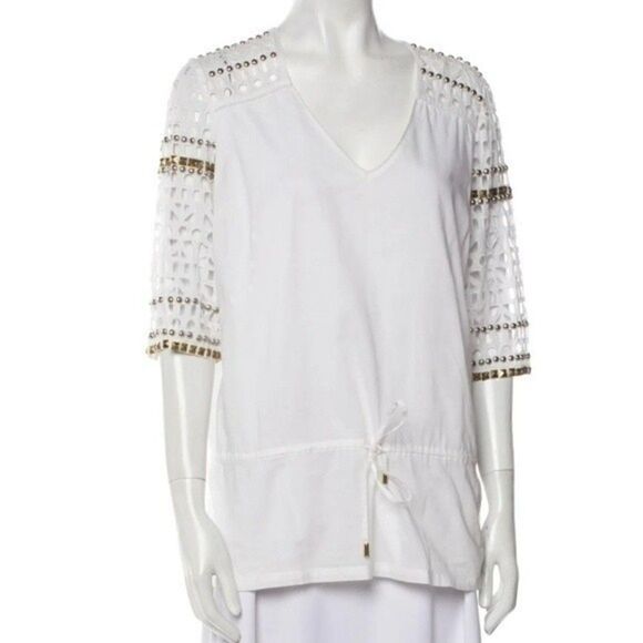 Tory BURCH white embellished tunic - Picture 1 of 14